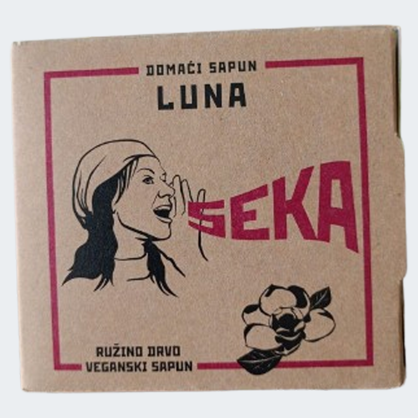 Jabón Vegano Natural LUNA con Aceite Esencial de Palo de Rosa